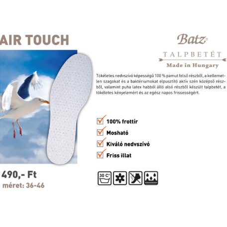 Batz talp betét unisex Talpbetét-905 Air Touch