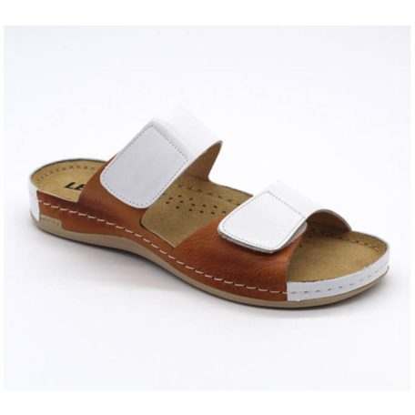 Leon Comfort női papucs-952 White/Brown