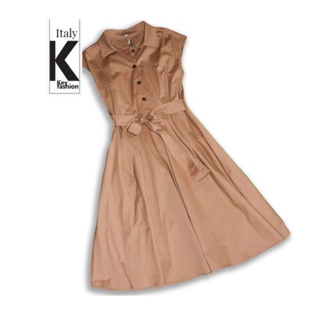 Key Fashion női ruha-K23157R-barna